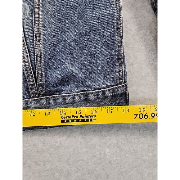 GAP Y2K Denim Jean Jacket‎ Women's Size Medium 100% Cotton With Faded Wash 2002 - Picture 12 of 16